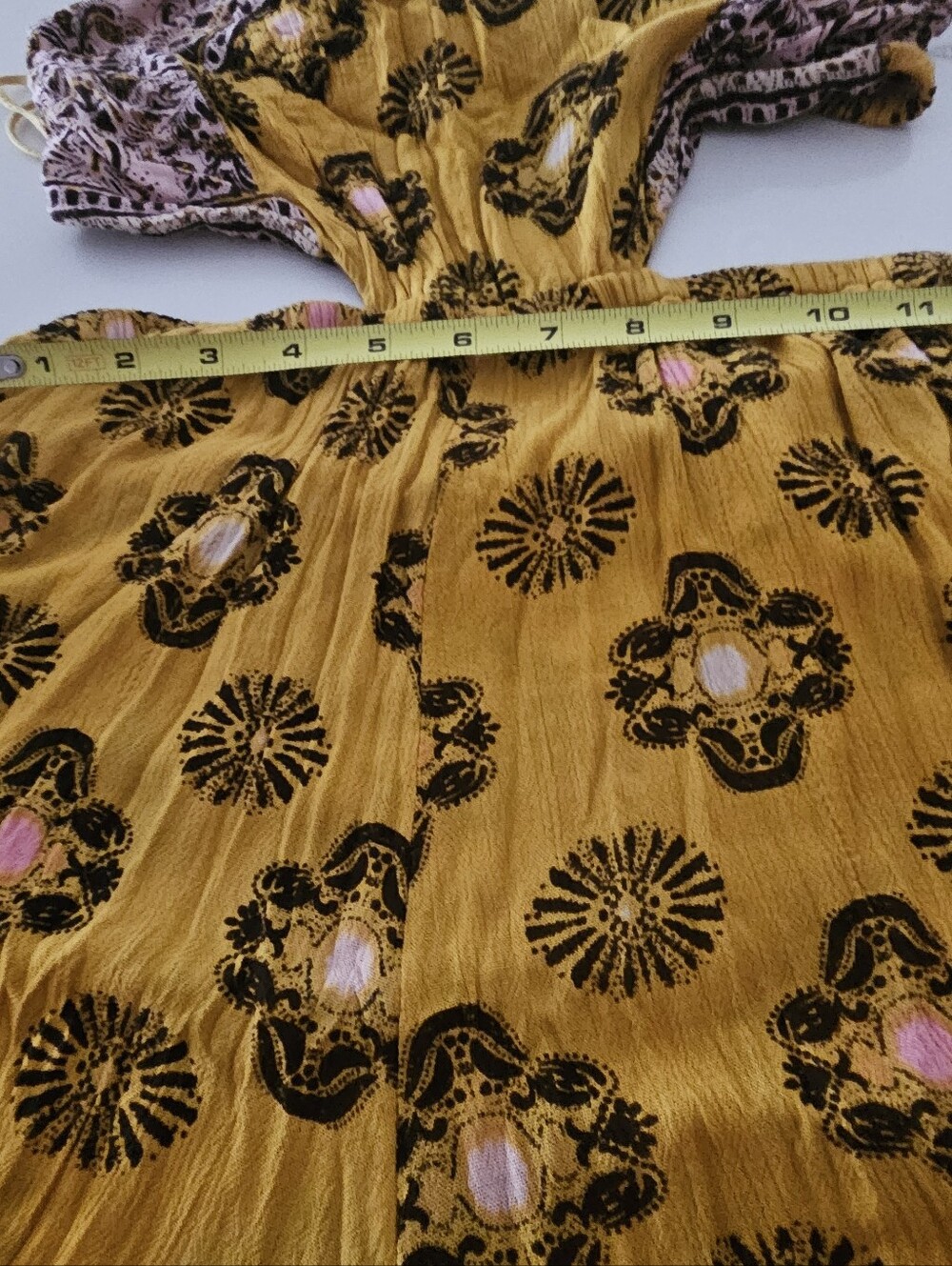 Free People Yellow and Brown Geometric Jumpsuit - Picture 10 of 10